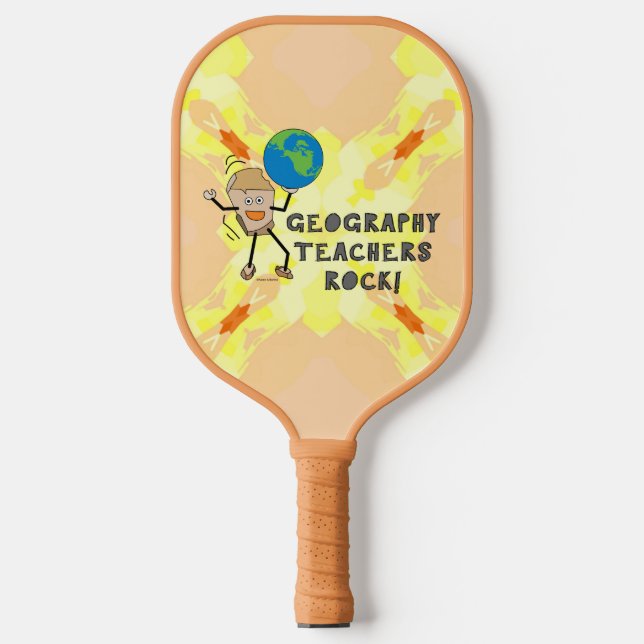 Raquette De Pickleball Enseignants en géographie Rock (Recto)