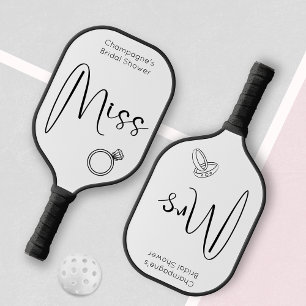 Raquette De Pickleball Enterrement de Vie de Jeune Fille Script Miss to M