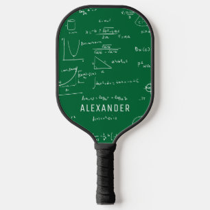 Raquette De Pickleball Équations de mathématiques vertes personnalisées