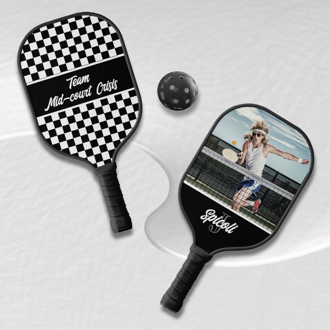 Raquette De Pickleball Équipe Crise du milieu de terrain à carreaux (Créateur téléchargé)
