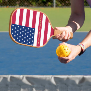 Raquette De Pickleball Équipe des États-Unis d'Amérique du Drapeau Patrio