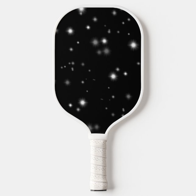 Raquette De Pickleball Étincelles de lumière noir et blanc (Recto)