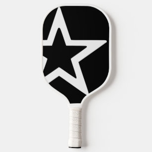 Raquette De Pickleball Étoile blanche - Noir jet
