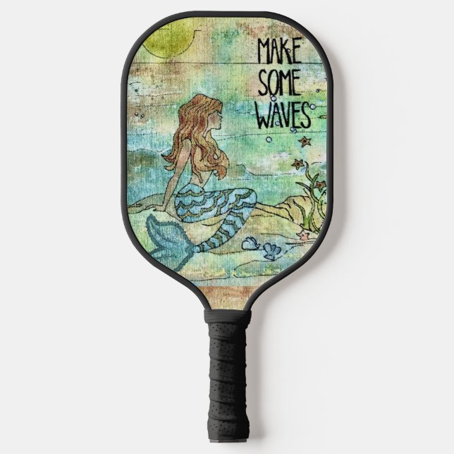 Raquette De Pickleball Faire Des Ondes Avec Des Ondes De Sirène (Recto)