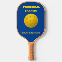 Raquette De Pickleball Fanatique Personnalisé Bleu Jaune Pickleball