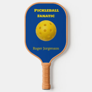 Raquette De Pickleball Fanatique Personnalisé Bleu Jaune Pickleball