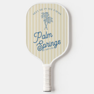 Raquette De Pickleball Fête de plage pastel de Palm Springs jaune