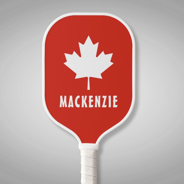 Raquette De Pickleball Fête du Canada Rouge Blanc Canadien Drapeau Maple  (Créateur téléchargé)
