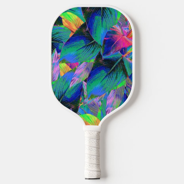 Raquette De Pickleball Feuilles de l'arbre psychédélique (Recto)