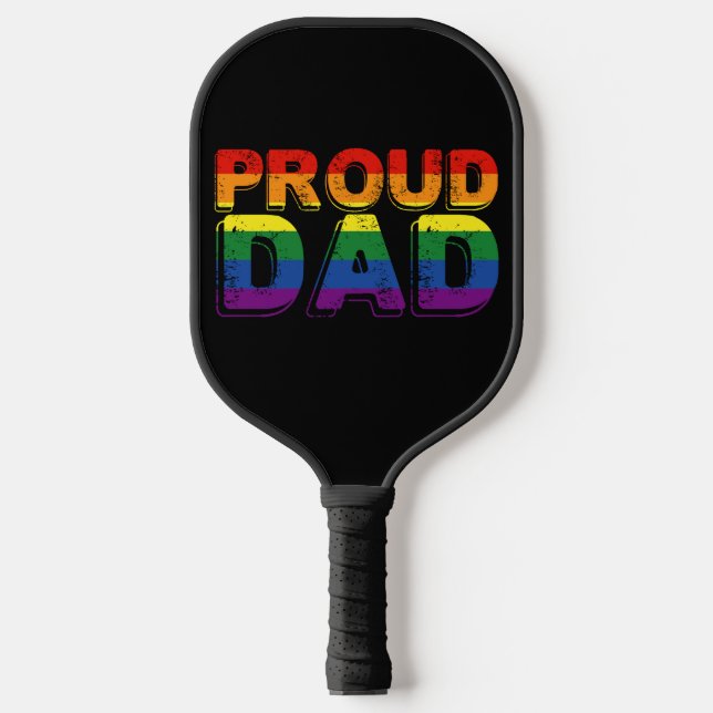 Raquette De Pickleball Fier papa LGBT Gay pride papa (Recto)
