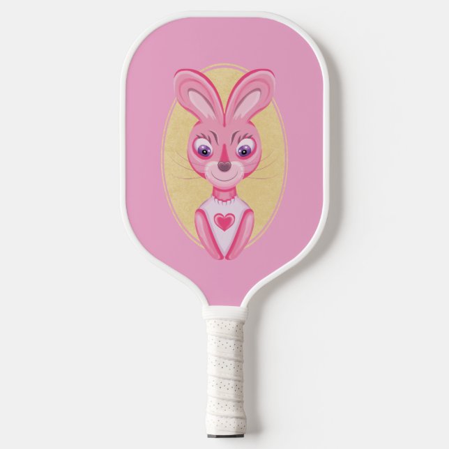 Raquette De Pickleball Fille de dessin animé lapin mignon  (Recto)