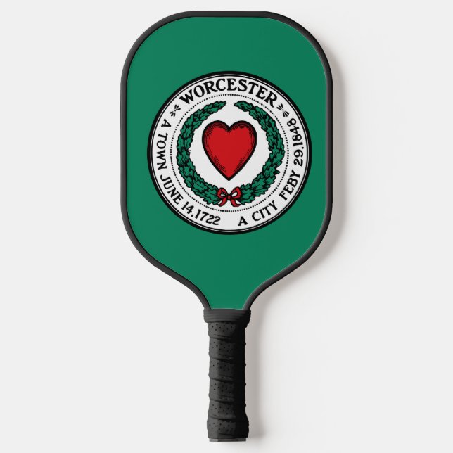 Raquette De Pickleball Flag of Worcester, Massachusetts (Recto)