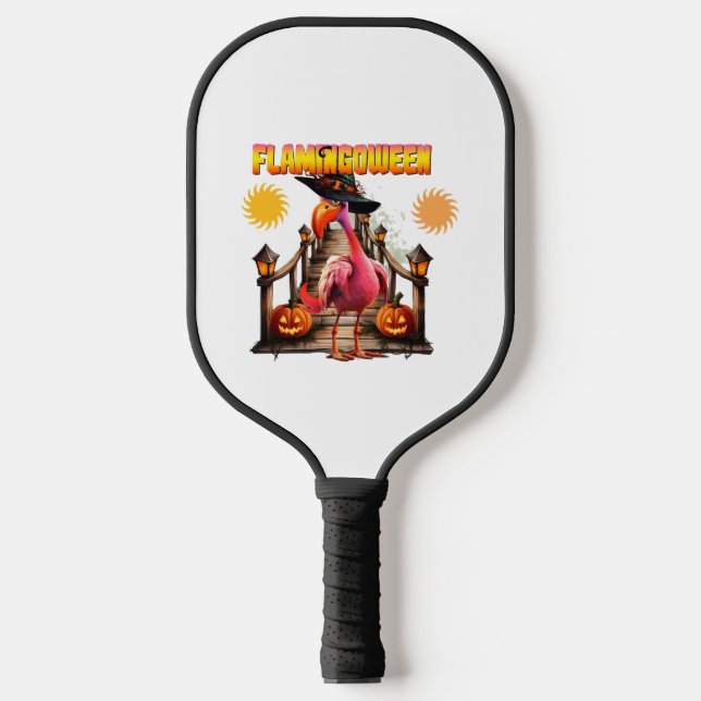 Raquette De Pickleball Flamant rose Halloween (Recto)