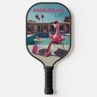 Raquette De Pickleball Flamant rose rose Palm Springs Pickleball Life Pad