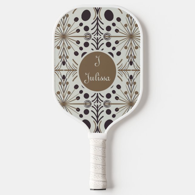 Raquette De Pickleball Flèche géométrique Boho Blanc (Recto)