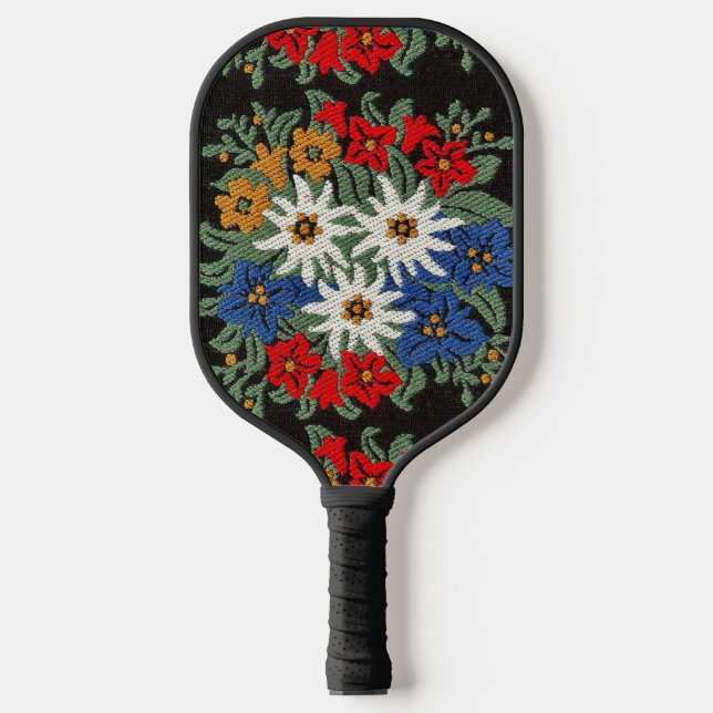 Raquette De Pickleball Fleur alpine suisse Edelweiss (Recto)
