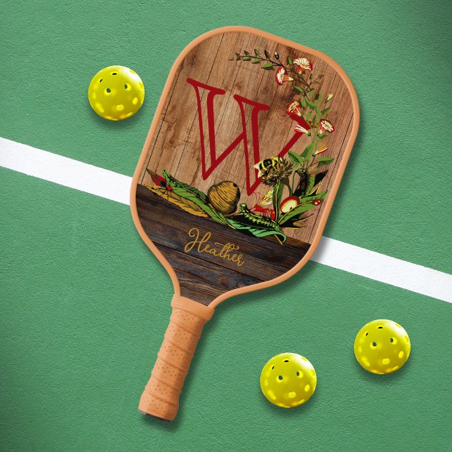 Raquette De Pickleball Fleur de trompette et abeille du pays (Créateur téléchargé)