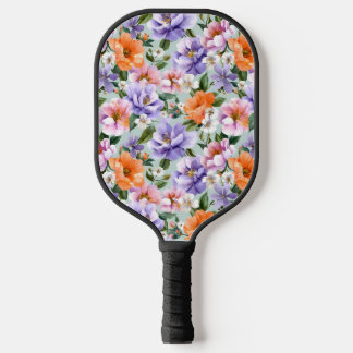 Raquette De Pickleball Fleurs colorées assourdies Fleur Boho 