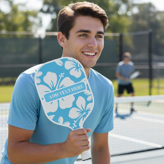 Raquette De Pickleball Fleurs de plage bleu tropical