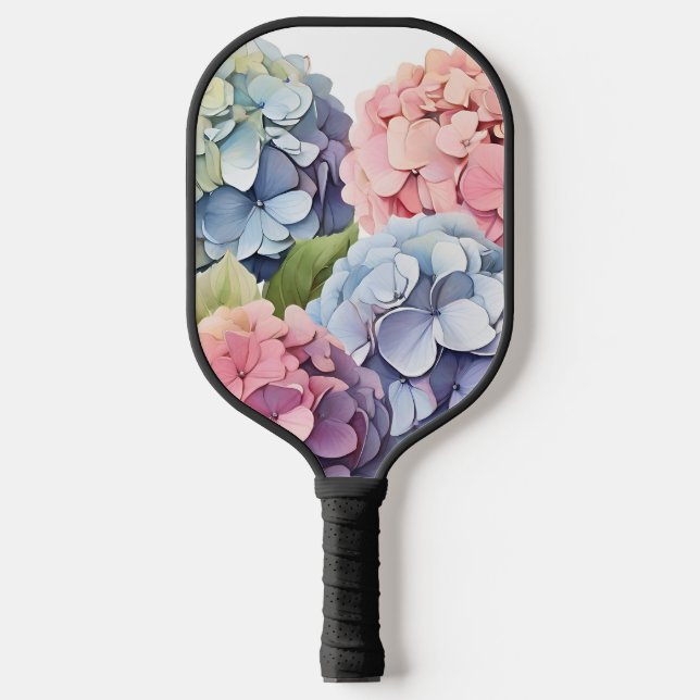 Raquette De Pickleball Fleurs Pastel Hydrangea Délicieuses (Recto)