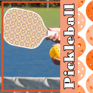 Raquette De Pickleball Fleurs roses et blanches à la pêche