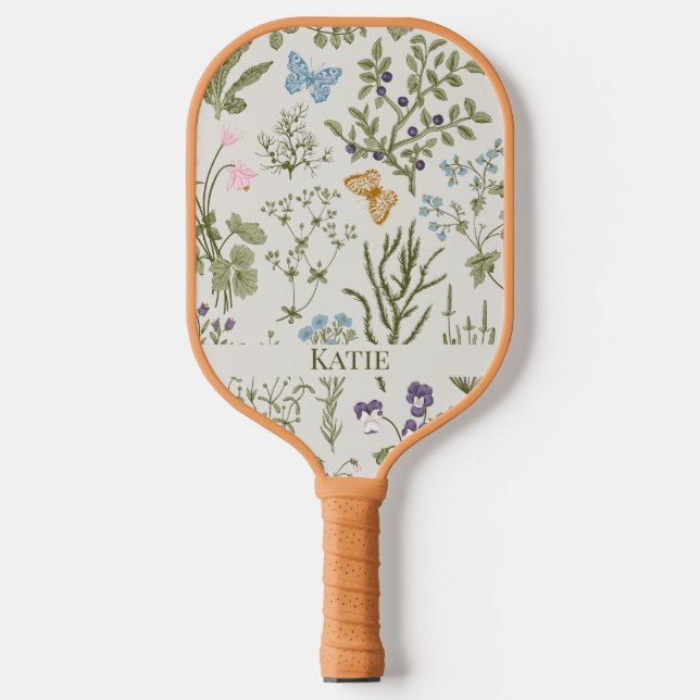 Raquette De Pickleball Fleurs sauvages et herbes florales d'été (Recto)