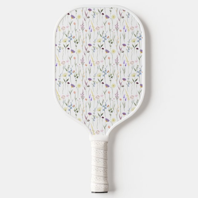 Raquette De Pickleball Floral Elegant Wildflowers Botanical Pattern (Recto)