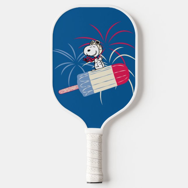 Raquette De Pickleball Flying Ace Snoopy on Ice Pop (Recto)
