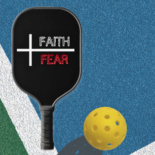 Raquette De Pickleball Foi personnalisée sur la peur Croix chrétienne