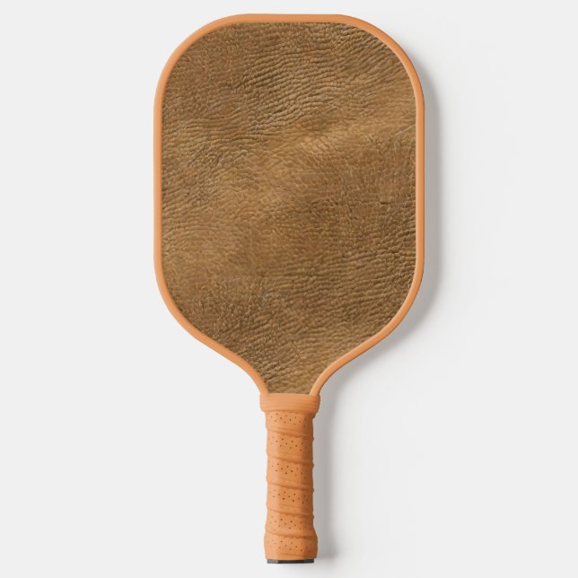 Raquette De Pickleball Fond en cuir couleur chameau (Recto)