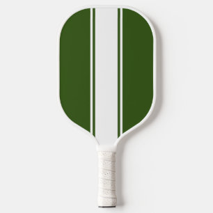 Raquette De Pickleball Forêt Vert mince Blanc Verticale Stripes de course