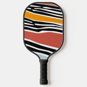 Raquette De Pickleball Formes abstraites colorées avec design d'impressio