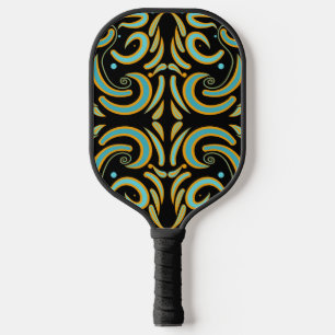 Raquette De Pickleball Formes circulaires, linéaires et coniques Art abst
