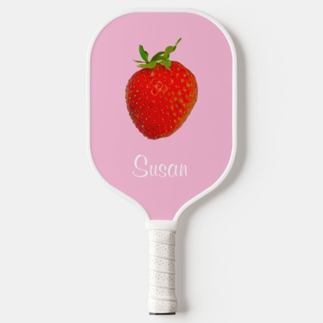 Raquette De Pickleball fraise rouge rose 4Susan (Recto)