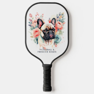 Raquette De Pickleball Français Bulldog Flowers Pickleball Frenchie Kisse