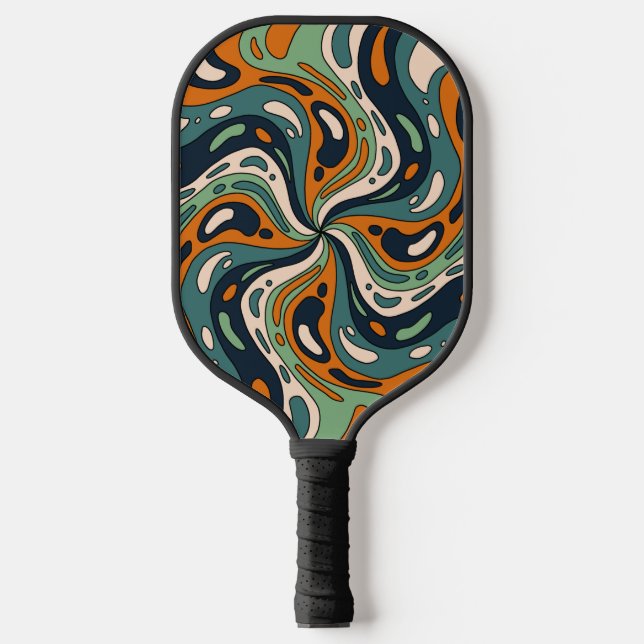 Raquette De Pickleball Fun Bold Psychedell Swirl Motif Personnalisé (Recto)