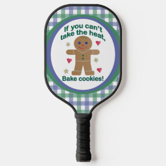 Raquette De Pickleball Fun "If You Can't Take the Heat" Gingerbread Man