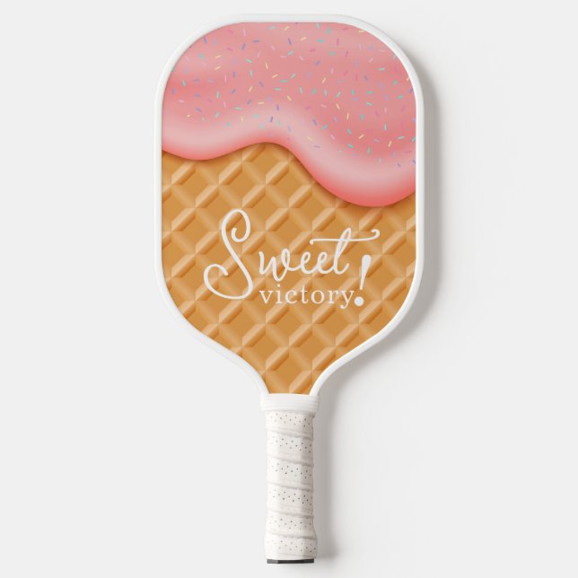 Raquette De Pickleball Fun Sweet Victory Sprinkings Ice Cream Cone Rose (Recto)