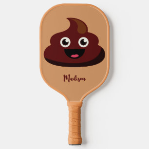 Raquette De Pickleball Funny Poop nom personnalisé