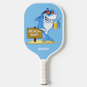 Raquette De Pickleball Funny Shark nom personnalisé