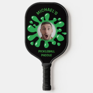 Raquette De Pickleball Funny Splatish Squish Green Goo Nom personnalisé P