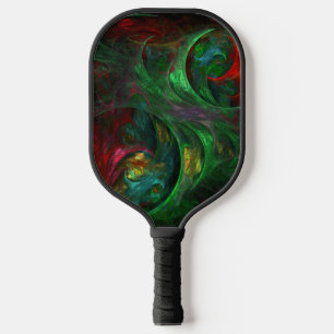 Raquette De Pickleball Genesis Green Art Abstrait