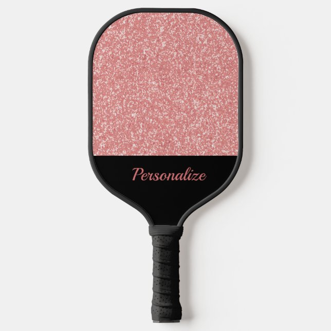Raquette De Pickleball Glam Parties scintillant rose étincelle Noir perso (Recto)