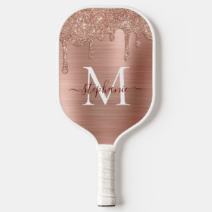 Raquette De Pickleball Glam Rose Gold Parties scintillant Drift Élégant M