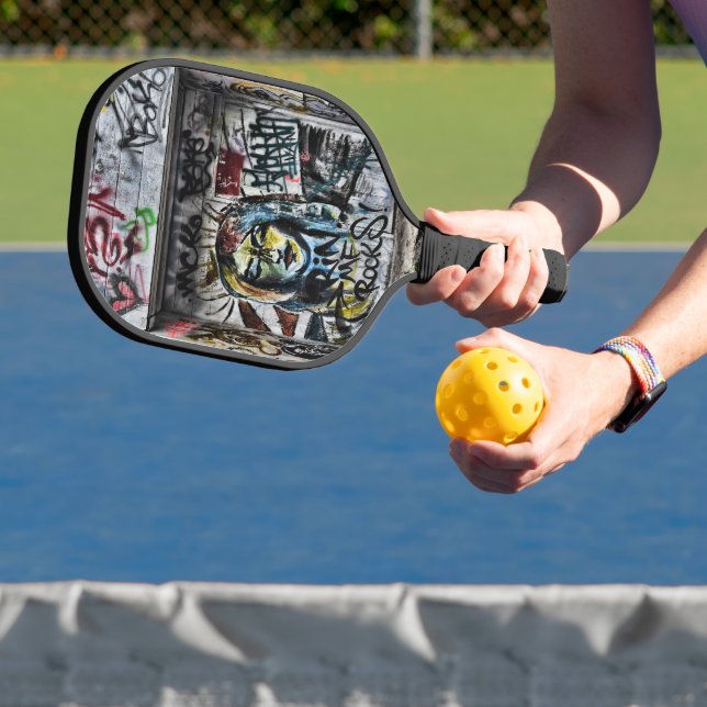 Raquette De Pickleball Graffiti Cool Moderne Urbain Art de rue (Insitu)