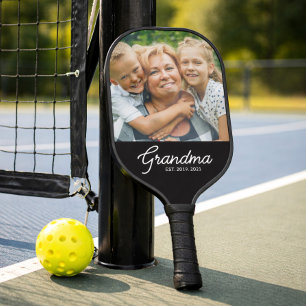 Raquette De Pickleball Grand-mère a établi une photo de script moderne