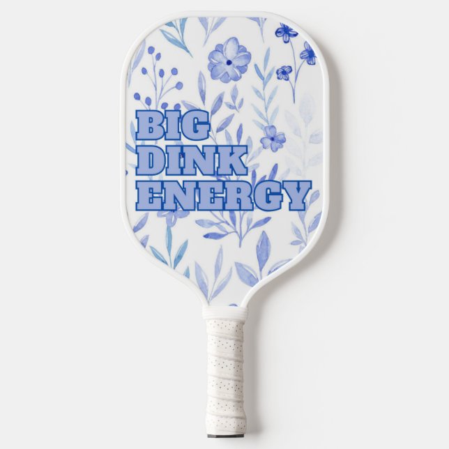 Raquette De Pickleball Grande Dink Energy Blue Floral Pickleball Paddle (Recto)