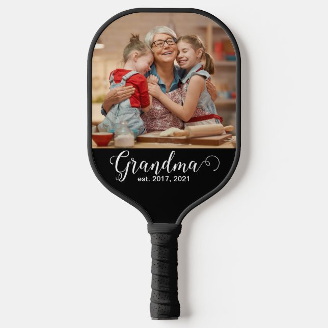 Raquette De Pickleball Grandma Established Script Gift Photo (Recto)