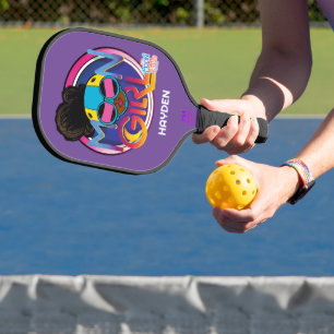 Raquette De Pickleball Graphique du logo de la fille lune