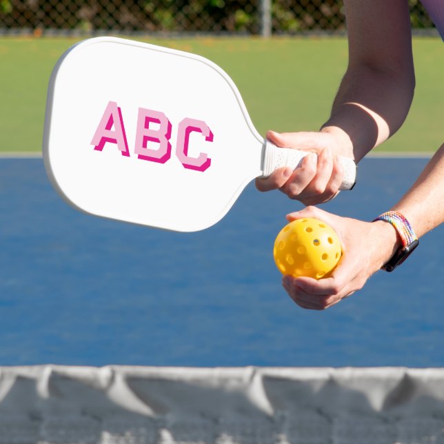 Raquette De Pickleball Gras Sport Hot rose 3 - Monogramme (Insitu)